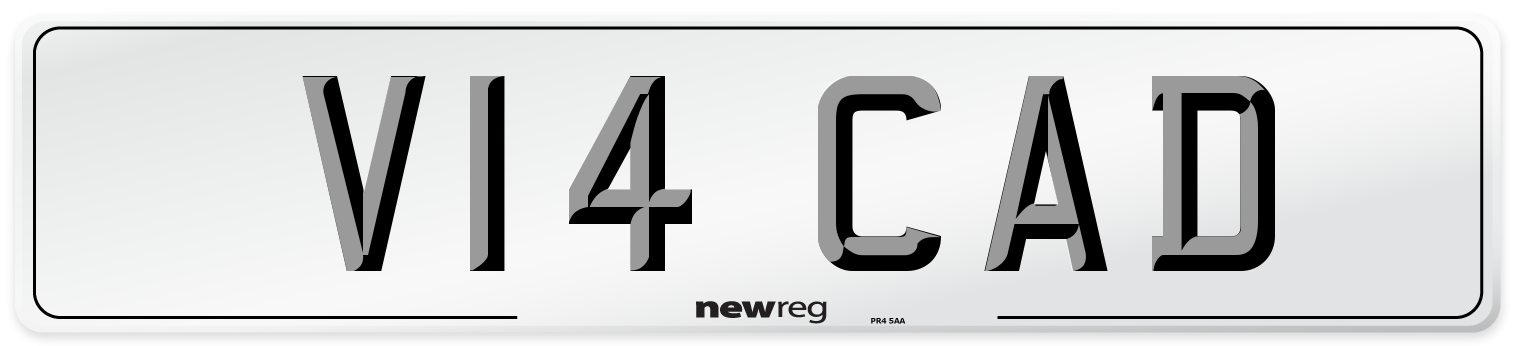 V14 CAD Number Plate from New Reg
